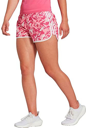 adidas Women's Marathon 20 Camo Shorts, Clear Pink, XL