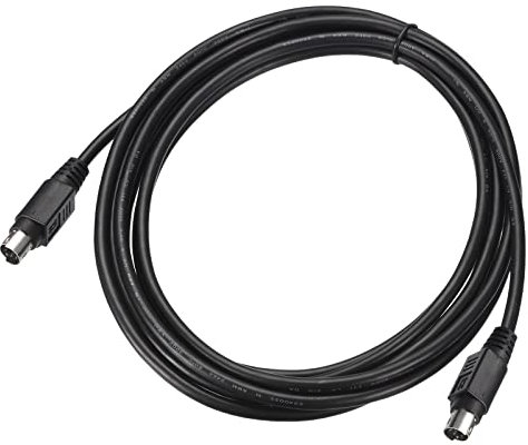 sourcing map PS/2 Mouse and Keyboard Extension Cable 6 Pin 9.84 Feet Male to Male for PC,Black