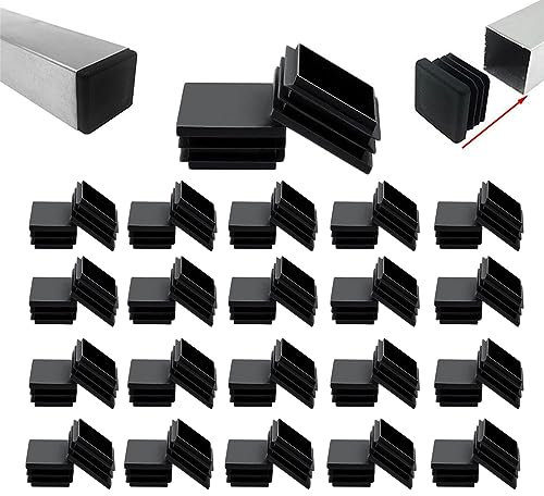 Zaky Lot de 50 embouts en plastique pour tubes métalliques, clôtures, protection contre les pieds de chaise, les meubles et les sols - 18 mm x 18 mm