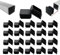 Zaky Lot de 50 embouts en plastique pour tubes métalliques, clôtures, protection contre les pieds de chaise, les meubles et les sols - 18 mm x 18 mm