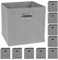 Murago - 10er Set Aufbewahrungsbox ca. 30x30x30 cm - Grau - Faltbox Organizer-Box Stoffbox Faltbare Karton-Box Regalbox Würfel Klappbox Körbe Kinderzimmer Spielzeugkiste Ordnungsbox