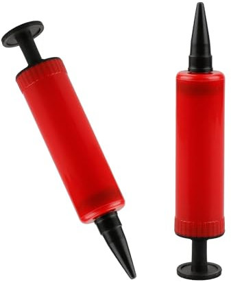 Rumyve Balloon Hand Pump Inflator, Arch Kit, Garland, Latex & Foil Balloons, Yoga Balls (Red) - 2pcs