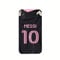 Slrioks MESSl Black Jersey Phone Case Creative Soccer Case for iPhone X/XS Thin Soft Imitation Leather Shockproof