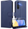 UITUIM Custodia per Samsung Galaxy A15 4G/5G - Portafoglio in Pelle con Vetro Temperato, Porta Carte, Flip Case Protettiva, Blu