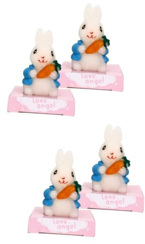 MAGICLULU Duftkerze 4 Stück Hundegeburtstagskerzen Kaninchen-Ornament-Kerzen Praktische Osterkerzen Kerzen zum Thema Ostern Osterkerzen niedlich Hase Teelicht
