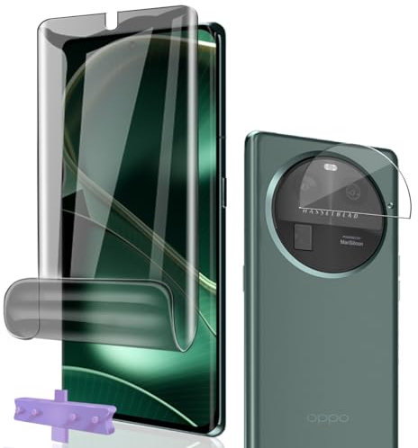 Phlleyaa Anti-Espion Protection Décran Pour OPPO Find X6 Pro Film Flexible TPU 1 Pcs + Caméra Arrière Protecteur 1 Pcs,Facile à Installer sans Bulles Pour OPPO Find X6 Pro Verre Trempé
