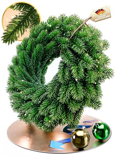 ArtiTree - Weihnachtskranz für Tür, Adventskranz, Weihnachtsdeko für Außen und Innen, Künstlicher Tannenkranz - 40cm (40 cm, ohne Beleuchtung)