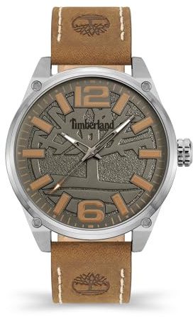 Timberland Ripley Z Herren-Armbanduhr, braunes Lederband, Stahl, 3 ATM, braun, Unkonventionell