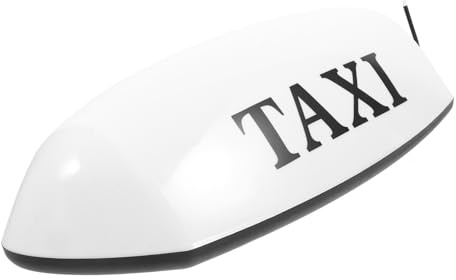 OSOLADY Taxi Sign Light with Vehicle White, Pp Plastic Magnetic High Brightness Taxi Sign Lamp Strong Magnet, Sturdy Design on Nighttime Driving Cars
