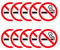 Autocollant Interdiction de Fumer, 10 Pcs Pancarte Anti-Fumeur Plaque Alarme Ronde 3inch/7.5cm Stickers No Smoking Imperméables Panneau Signalisation Interdit de Fumer pour Véhicule