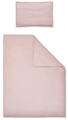Ehrenkind® Bettwäsche-Set Feinbiber | 100% Bio-Baumwolle | Standard 100 by Oeko-TEX | 100x135cm + 40x60cm Rose | Bettwäsche 135x100