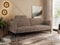 MKS MEBLE 3 Sitzer Sofa mit Schlaffunktion Schlafsofa mit Metallgestell Couch mit Schlaffunktion Bettsofa mit Großer Liegefläche von 200 L × 140 B - Braun Cord - Salento