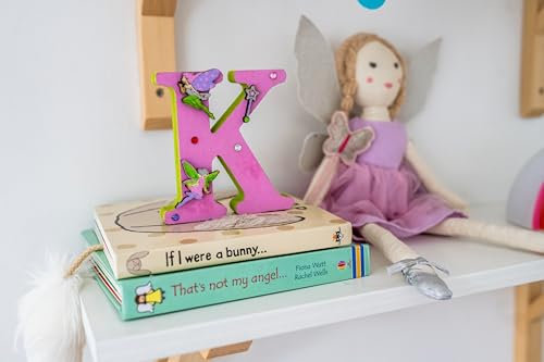 Little Crafty Bees Kids Paint Your own Fairy Wooden Letter | Paint Your own Initial | Girls Fairy Craft | Party Favour | Girl Birthday Gift | Creative Child Gift (R)