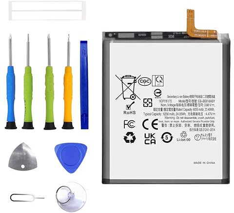 ERYNK EB-BS918ABY - Batteria di ricambio per Samsung Galaxy S23 Ultra SM-S918B, SM-S918B/DS con set di attrezzi