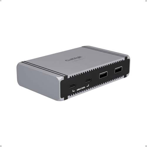 CalDigit E5 9-Port Thunderbolt 5 Element Hub – 90W Safe Laptop Charging | Mac/PC. Turns 1 port into 3x TB5, Powerful 180W PSU gurantees unthrottled 140W laptop charging, Drives dual 6K/8K. 0.8m cable