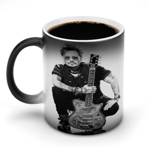 Johnny Depp Funny Thermo Mug for Hot Beverages with Color Shift Design
