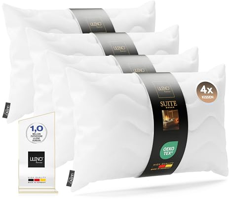 LILENO HOME 4er Set Kissenfüllung 70 x 90 cm - 95°C waschbares Innenkissen | geeignet für Allergiker - Polyester Kisseninlet als Sofa Kissen, Couchkissen, Cocktailkissen und Kopfkissen