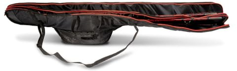 Saenger UNI CAT Double Rod Sleeve, Rutenfutteral für 2 Montierte Ruten, Schwarz-Camou, Wasserdichtes 250D x 200D Polyester, 2,40-3,45m, mit Schultergurt und Polsterung (10ft - 300cm)