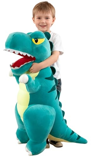 Xiyocadt XXL Dinosaurier Plüschtier – Großes Kuscheltier Dino, Weiches Stofftier zum Umarmen, Riesiges Plüschtier für Kinder, Geschenk für Jungen und Mädchen (60CM,Blau)