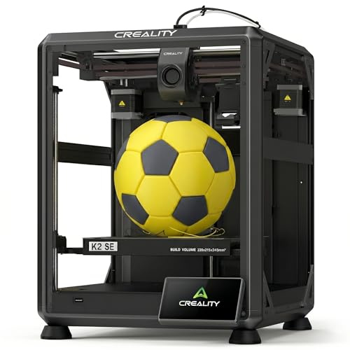 Creality K2 SE 3D Drucker, 500mm/s High-Speed Druck, Mehrfarbig 3D Printer kompatibel mit CFS, Solider Metallrahmen, Auto-Leveling, Direktantrieb Extruder, Bauvolumen 220×215×245mm