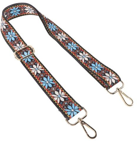Yardwe Printed Vintage Banjo Belt Adjustable Shoulder Strap and Metal Buckle for Acoustic Banjo and Mandolin Players