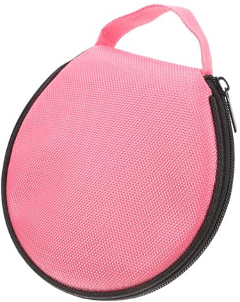 MAGICLULU Boîtier CD Rond en Tissu Oxford Grosse Capacité pour Voiture | Rangement Multimédia, Usage Maison et Voyage, Rose, pour CD et Dvd, Format Compact