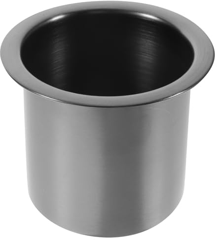 CRAFTHROU Edelstahl Getränkehalter für Sofa und Couch Tragbarer Becherhalter für Kaffeetassen für Poker und Esstisch Schwarz und Robust