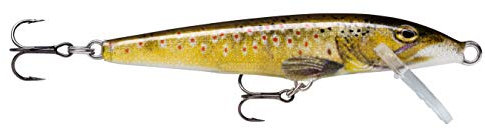 Rapala Original Floater Lure with Two No. 7 Hooks, 0.9-1.5 m Swimming Depth, 9 cm Size, Live Brown Trout