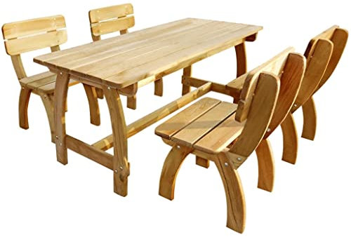 vidaXL Kiefer Imprägniert Gartenmöbel Sitzgruppe Gartengarnitur Tisch 4 Stühle