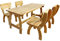 vidaXL Kiefer Imprägniert Gartenmöbel Sitzgruppe Gartengarnitur Tisch 4 Stühle