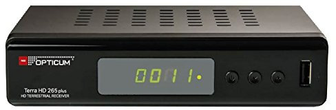 Opticum Terra HD 265 Plus DVB-T2/HEVC Full HD Receiver (zum Empfang des DVB-T2 Standards in Deutschland) schwarz