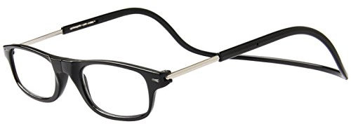 TBOC Lesebrille Lesehilfe für Herren und Damen – Dioptrien +4.00 Schwarz Fassung Brillen mit Stärke Faltbare Einstellbare Trend Frau Mann Senior Magnetverschluss Clip Alterssichtigkeit Presbyopie