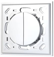 Interrupteur mural double sans plaque EnOcean compatible Odace - Trio2sys