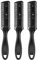 Frcolor Peigne de coupe de cheveux, double peigne de coupe de coupe de cheveux de côté avec la lame d'acier inoxydable, paquet de 3 (noir)