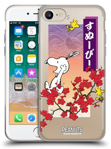 Head Case Designs Offizielle Peanuts Kirschen Blüten 2 Orientalischer Snoopy Gelhülle [Militärischer Schutzgrad] Kompatibel Mit Apple iPhone 7/8 / SE 2020 & 2022 Und Kompatibel Mit MagSafe