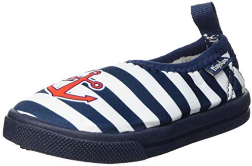 Playshoes Wassersportschuhe mit UV-Schutz Anker Schuhe für Pool und Strand, Unisex, Kinder, Marine Wei U00df 171, 18/19 EU