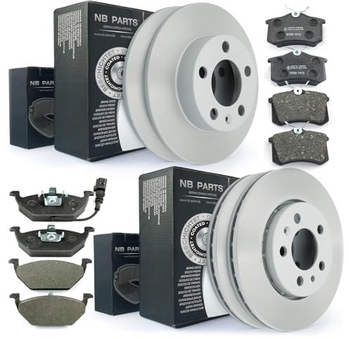 NB PARTS Bremsscheiben Bremsbeläge vorne hinten passend für Audi A3 8L A2 VW Golf 4 Polo 9N Bora