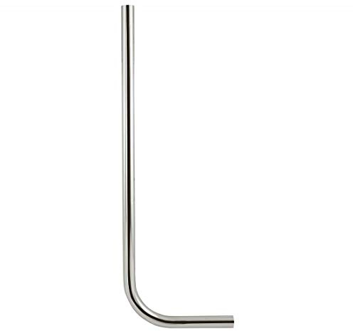 tecuro Spülrohr Ø 28 mm für WC-Druckspüler - Messing verchromt 700 x 200 mm, gerade