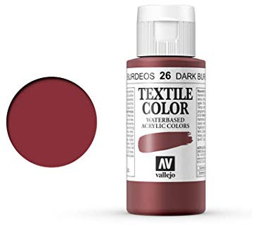 Vallejo Pintura Textil Color 40026 Dark Burgundy (60ml)