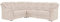Cavadore Ecksofa Bansa mit Federkern / Polstercouch im klassischen Design / inkl. Bettfunktion / 265 x 94 x 215 / Mikrofaser Creme
