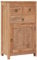 vidaXL Teak Massiv Sideboard mit 3 Schubladen 1 Tür Kommode Anrichte Highboard Mehrzweckschrank Schrank Beistellschrank 50x30x90cm