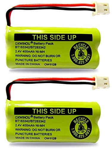 OXWINOU Replacement Battery BT183342/BT283342 BT166342/BT266342 BT162342 / BT262342 BT166342 Compatible with CS6114 CS6419 CS6719 AT&T EL52300 CL80112 CS6719-2 2.4V 400mAh (2 Pack)