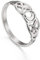 Amaxer Damenring Silber Edelstahl Irish Celtic Moon Ring Verstellbar (Silber)