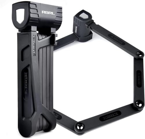 RBRL Faltschloss mit Halterung 【90cm】, geeignet für Roller, Elektrofahrräder, Tore usw. Fahrradschloss, strapazierfähig, diebstahlsicher, Fahrradschlösser mit Schlüsselschloss für Fahrräder,Motorräder