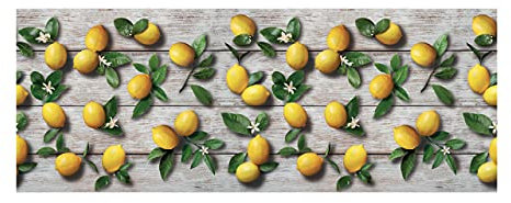 BIANCHERIAWEB Tappeto Cucina Antiscivolo Stampa Digitale Linea Emozioni Fantasie Sapori 58x280 Limoni