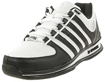 K-Swiss Herren Rinzler Sneaker, White/White/Black, 44 EU | Die K-Swiss Rinzler Herren Sneaker – strapazierfähig, mit optimaler Traktion und perfektem Halt, ideal für aktive Herren.