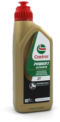 LUBRIALPHA - Olio Motore Moto e Scooter Power 1 Ultimate 2T | Lubrificante Semisintetico | Accelerazione Notevole | Combustione Pulita | Con Portachiavi Cavatappi | Conf. 2x1lt