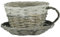 Weide Blumentopf mit Folie Tasse Natürlicher Pflanzenbehälter Topfpflanzen und Blumen Pflanzkorb Pflanztopf (24 cm)