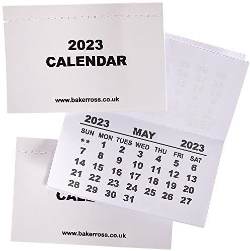 Baker Ross FX388 Kalenderblöcke 2023-Packung mit 20 Stück, Selbermachen, Wandkalender zum Basteln für Kinder, personalisierter Kalender