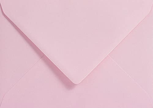 133mm x 184mm envelopes for Greeting Cards Wedding Invitation Crafts Coloured Envelopes - Pack of 15 Envelopes (Light Pink)
